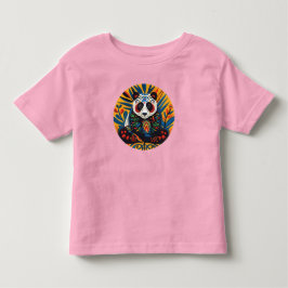 Chromatisches Charisma: Kaleidoskopischer Panda-T  Kleinkind T-shirt