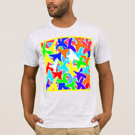 Chromatisches Kunstmuster T-Shirt