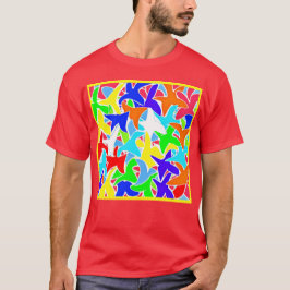Chromatisches Kunstmuster T-Shirt