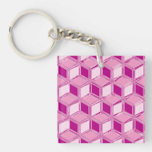 Chrome 3-d boîtes - fuchsia rose