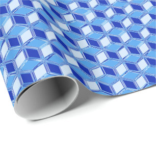 Chrome-3-d-Boxen - Kobaltblau Geschenkpapier