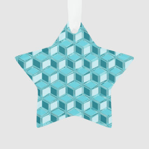 Chrome-3-d-Boxen - Türkis/Aqua Ornament