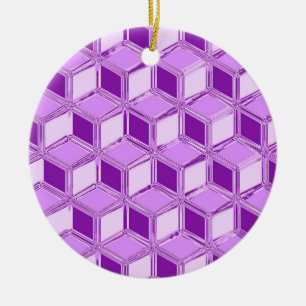 Chrome 3-d Boxen - violett lila Keramikornament