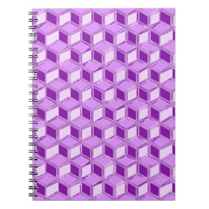 Chrome 3-d Boxen - violett lila Notizblock