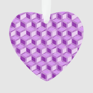 Chrome 3-d Boxen - violett lila Ornament