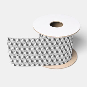 Chrome 3D-Boxen - silbergrau Satinband