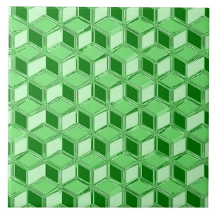 Chrome 3D-Boxen - Smaragdgrün Fliese
