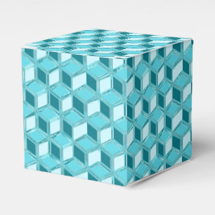 Chrome 3D-Boxen - Türkis / Aqua Geschenkschachtel
