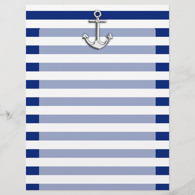 Chrome Anchor auf Navy Stripes (Vorderseite)
