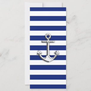 Chrome Anchor auf Navy Stripes