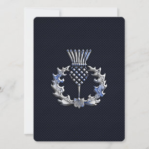 Chrome auf Carbon Fibre Print Scottish Thistle