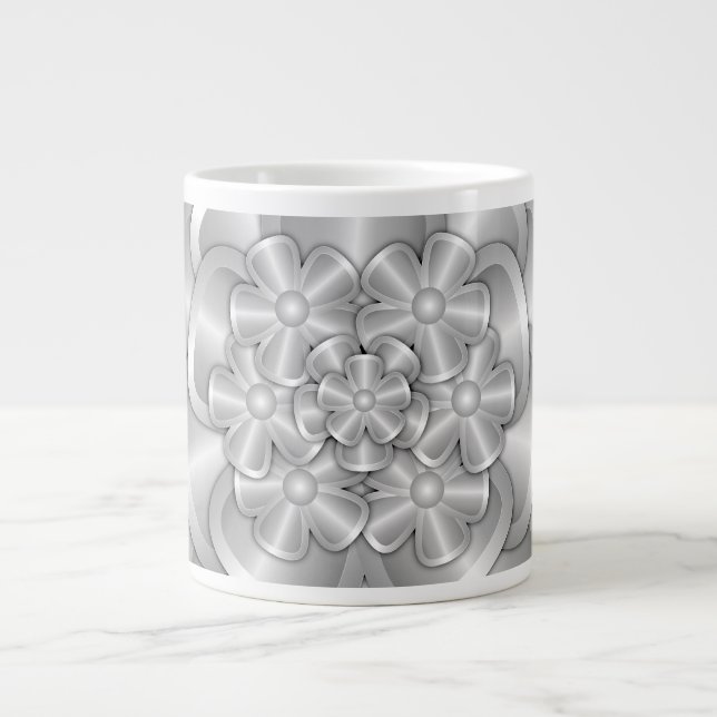 Chrome-Blume - Silver Giant Coffee Tasse (Vorderseite)