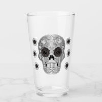Chrome Calavera (Rose noir) Verre