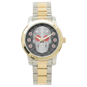 Chrome Calavera (Rose rouge) Montre