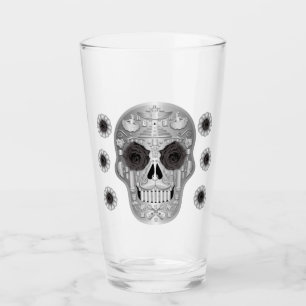 Chrome Calavera (Schwarze Rose) Glas