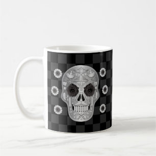 Chrome Calavera (Schwarze Rose) Kaffee Tasse