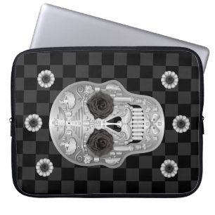 Chrome Calavera (Schwarze Rose) Notebook-Sieb Laptopschutzhülle