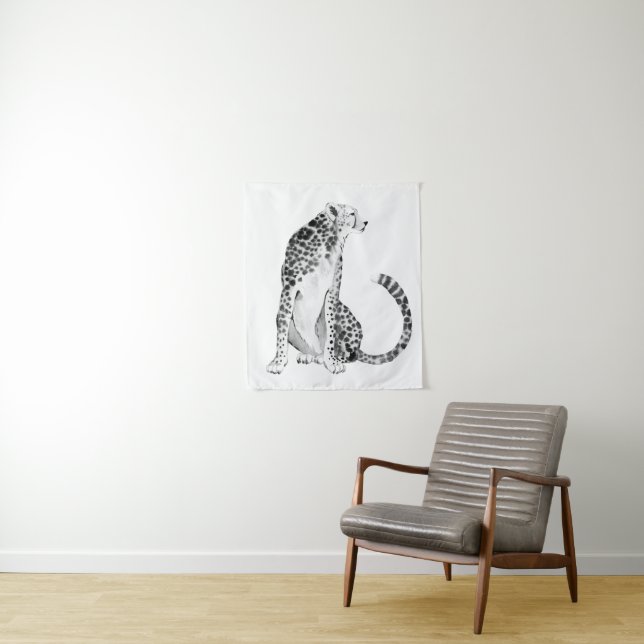 Chrome Cheetah Wandteppich (Beispiel)