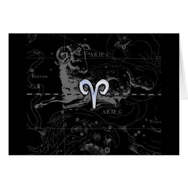 Chrome comme Aries Symbole Zodiac sur Hevelius 169 (Devant horizontal)