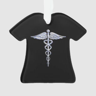 Chrome Comme Caduceus Symbole Médicale