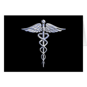 Chrome Comme Caduceus Symbole Médicale