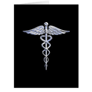 Chrome Comme Caduceus Symbole Médicale
