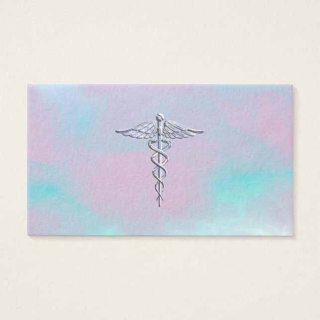 Chrome Comme Caduceus Symbole Médicale Mère Pearl (Devant)