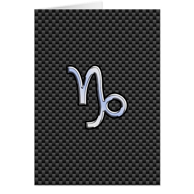 Chrome comme Capricorn Zodiac Sign on Carbon Fiber (Devant)