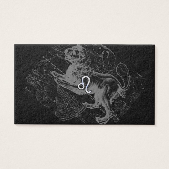 Chrome Comme Leo Zodiac Constellation Carte Heveli (Devant)