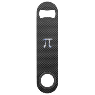 Chrome Comme Symbole Pi sur Style Fibre de Carbone