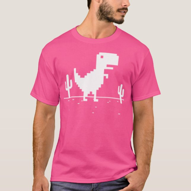 Chrome Dino White T-Shirt (Vorderseite)
