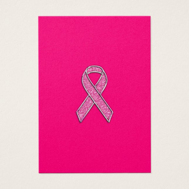 Chrome Glitzer Style Rosa Band-Bewusstsein (Vorderseite)
