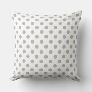 Chrome Gray Polka Dots Circles Kissen
