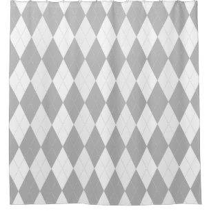 Chrome Gray Raute hellgrau Kleine Diamantform Duschvorhang