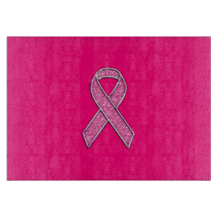 Chrome Gürtelter Glitzer Stil Rosa Band Bewusstsei Schneidebrett