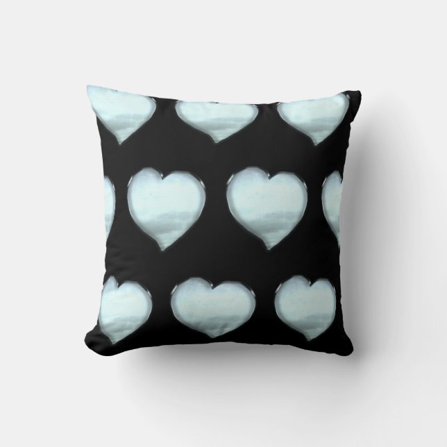 Chrome-Herz-Muster 6 Kissen (Vorderseite)