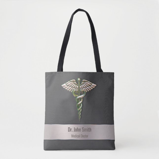 Chrome Holographic 3D Medical Caduceus Tasche (Vorderseite)