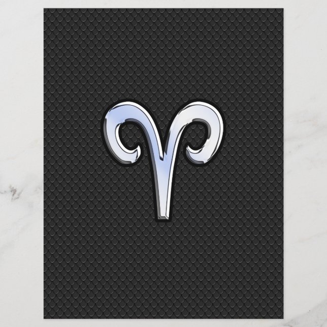 Chrome like Aries Zodiac Sign Flyer (Vorne)