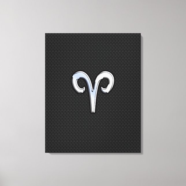 Chrome like Aries Zodiac Sign Leinwanddruck (Vorderseite)
