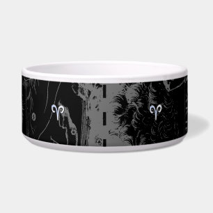 Chrome like Aries Zodiac Sign on Hevelius Black Napf