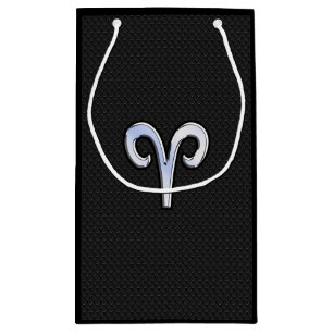 Chrome like Aries Zodiac Symbol Snake Skin Style Kleine Geschenktüte