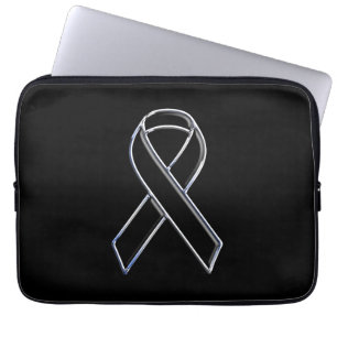 Chrome like Black Ribbon Awareness Laptopschutzhülle