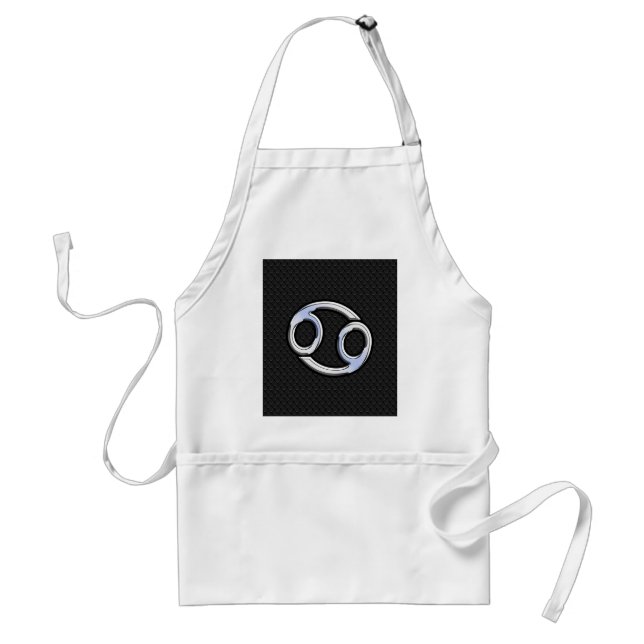 Chrome like Cancer Zodiac Symbol auf Schlangenstil Schürze (Vorne)