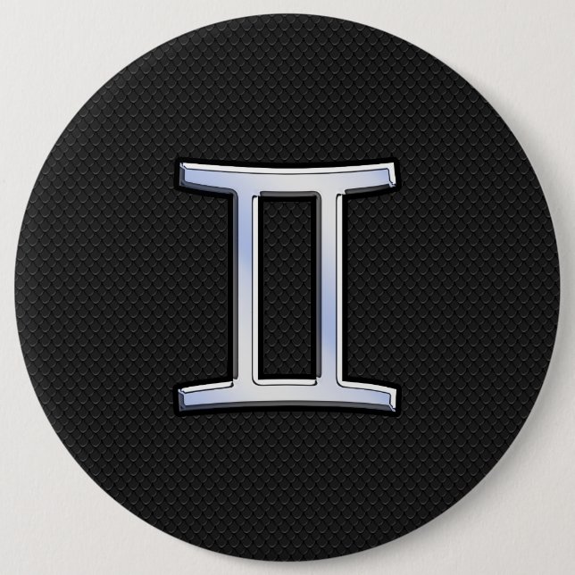 Chrome like Gemini Zodiac Sign Button (Vorderseite)