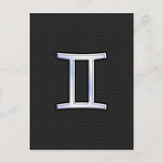 Chrome like Gemini Zodiac Sign Postkarte (Vorderseite)
