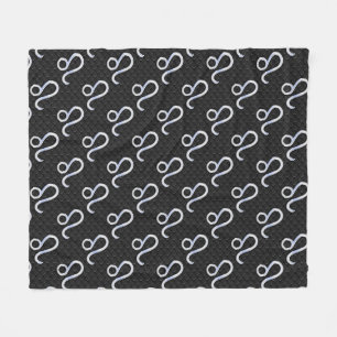Chrome like Leo Zodiac Sign auf Schlange Skin Deko Fleecedecke