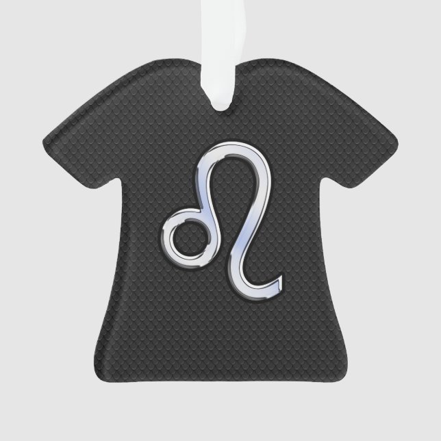 Chrome Like Leo Zodiac Sign auf Schlangenhaut Ornament (Vorderseite)