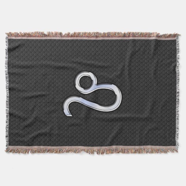 Chrome Like Leo Zodiac Symbol auf Schlangenhaut Decke (Vorderseite)