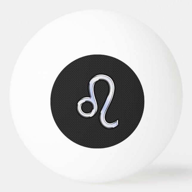 Chrome Like Leo Zodiac Symbol auf Schlangenhaut Tischtennisball (Vorderseite)