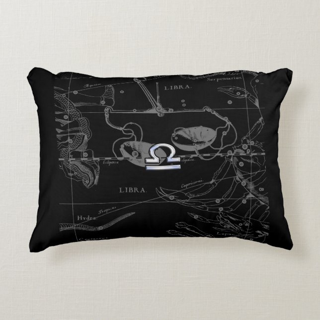 Chrome like Libra Zodiac Sign on Hevelius Zierkissen (Vorderseite)